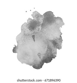 Abstract watercolor grayscale background. Vector illustration. Grunge texture for cards and flyers design. A model for the creation of digital brushes
