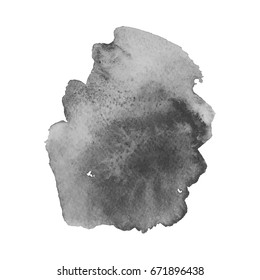 Abstract watercolor grayscale background. Vector illustration. Grunge texture for cards and flyers design. A model for the creation of digital brushes