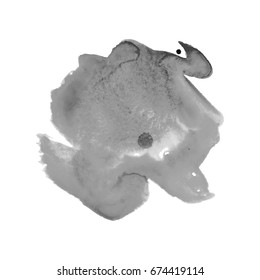 Abstract watercolor grayscale background. Vector illustration. Grunge texture for cards and flyers design. A model for the creation of digital brushes