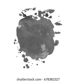 Abstract watercolor grayscale background. Vector illustration. Grunge texture for cards and flyers design. A model for the creation of digital brushes
