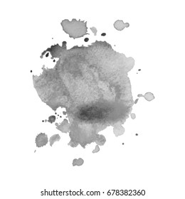 Abstract watercolor grayscale background. Vector illustration. Grunge texture for cards and flyers design. A model for the creation of digital brushes