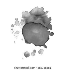 Abstract watercolor grayscale background. Vector illustration. Grunge texture for cards and flyers design. A model for the creation of digital brushes