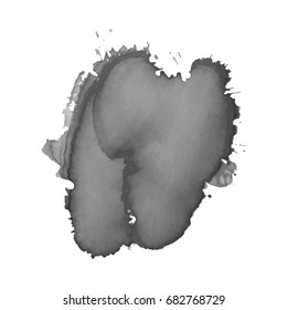 Abstract watercolor grayscale background. Vector illustration. Grunge texture for cards and flyers design. A model for the creation of digital brushes
