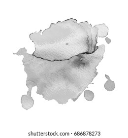 Abstract watercolor grayscale background. Vector illustration. Grunge texture for cards and flyers design. A model for the creation of digital brushes