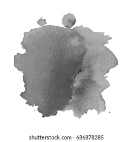 Abstract watercolor grayscale background. Vector illustration. Grunge texture for cards and flyers design. A model for the creation of digital brushes