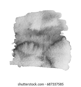 Abstract watercolor grayscale background. Vector illustration. Grunge texture for cards and flyers design. A model for the creation of digital brushes