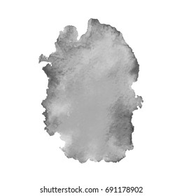 Abstract watercolor grayscale background. Vector illustration. Grunge texture for cards and flyers design. A model for the creation of digital brushes