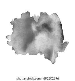Abstract watercolor grayscale background. Vector illustration. Grunge texture for cards and flyers design. A model for the creation of digital brushes