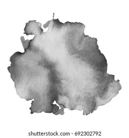 Abstract watercolor grayscale background. Vector illustration. Grunge texture for cards and flyers design. A model for the creation of digital brushes