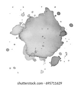 Abstract watercolor grayscale background. Vector illustration. Grunge texture for cards and flyers design. A model for the creation of digital brushes