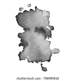 Abstract watercolor grayscale background. Vector illustration. Grunge texture for cards and flyers design. A model for the creation of digital brushes