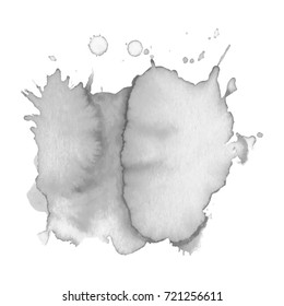 Abstract watercolor grayscale background. Vector illustration. Grunge texture for cards and flyers design. A model for the creation of digital brushes