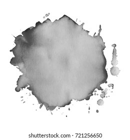Abstract watercolor grayscale background. Vector illustration. Grunge texture for cards and flyers design. A model for the creation of digital brushes