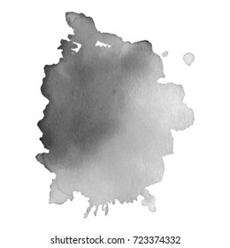 Abstract watercolor grayscale background. Vector illustration. Grunge texture for cards and flyers design. A model for the creation of digital brushes