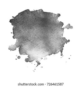 Abstract watercolor grayscale background. Vector illustration. Grunge texture for cards and flyers design. A model for the creation of digital brushes