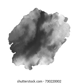 Abstract watercolor grayscale background. Vector illustration. Grunge texture for cards and flyers design. A model for the creation of digital brushes