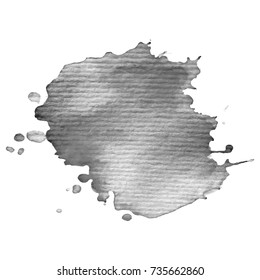 Abstract watercolor grayscale background. Vector illustration. Grunge texture for cards and flyers design.