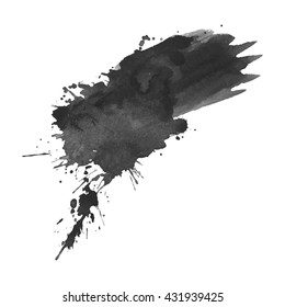 Abstract watercolor grayscale gradient background. Vector illustration. Grunge texture for cards and flyers design. A model for the creation of digital brushes