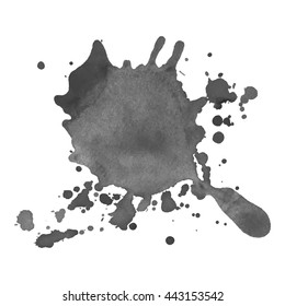 Abstract watercolor grayscale gradient background. Vector illustration. Grunge texture for cards and flyers design. A model for the creation of digital brushes