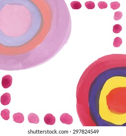 Abstract watercolor hand drawn background for postcards, invitations, etc