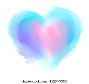 Watercolor Heart Background Heart Papers