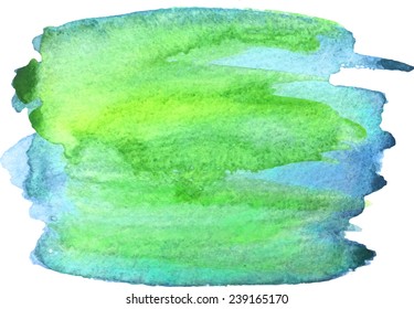 Abstract watercolor hand paint texture, isolated on white background, blue watercolor textured backdrop, watercolor drop, traced, vector eps 8