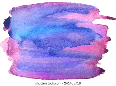 Abstract watercolor hand paint texture, isolated on white background, blue watercolor textured backdrop, watercolor drop, traced, vector eps 8