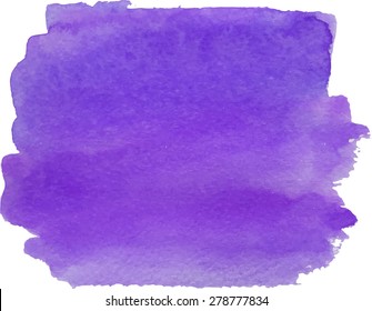 Abstract watercolor hand paint texture in wiolet color, business presentation watercolor textured backdrop, isolated on white background,  watercolor drop, traced, vector eps 8