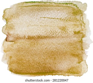 Abstract watercolor hand paint texture, isolated on white background, watercolor textured backdrop, watercolor drop, vintage looking, grungy brown colour, 
vector eps 8
