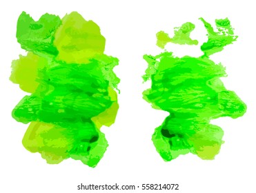 Abstract watercolor hand paint texture, isolated on white background. Vector illustration.