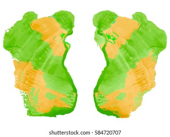 Abstract watercolor hand paint texture, isolated on white background. Vector illustration.
