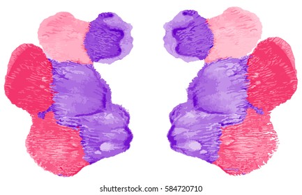 Abstract watercolor hand paint texture, isolated on white background. Vector illustration.
