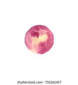 Abstract watercolor hand paint texture isolated pink, yellow spalsh, spot on white background will be good for text, design, wedding invitations, label, wallpaper or illustration element 