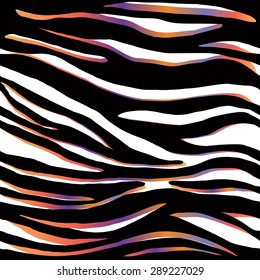 Abstract watercolor hand painted background. Vector animal zebra skin. Seamless pattern.