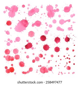 Abstract watercolor. Hand painted splashes. Vector illustration.