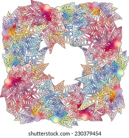 Abstract watercolor illustration of flowers in vector format - floral card