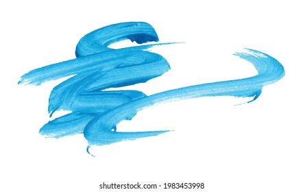 Abstract watercolor. Ink brush strokes with rough edges.