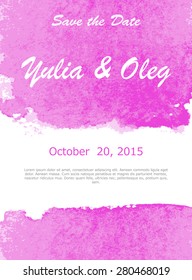 Abstract Watercolor Invitation Template Vector Illustration EPS10