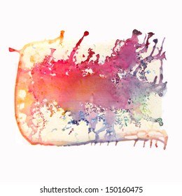 Abstract watercolor isolated spot - vector