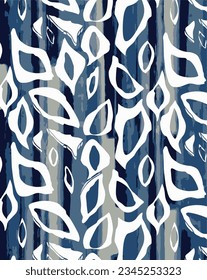 Abstract watercolor leaves textured pattern