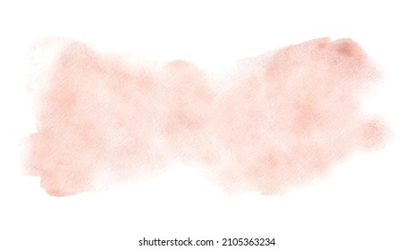 Abstract watercolor light orange paint texture isolated on white background. Hand-painted watercolor splatter stains artistic vector used as being an element in the decorative your design.