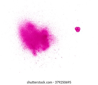 Abstract  watercolor of Magenta color, background, stains with a spray of water colors, the author's work.