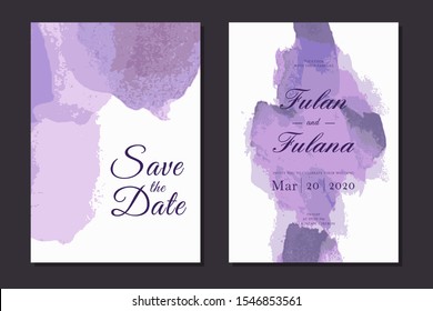 abstract watercolor modern simple minimalist wedding invitation card poster printable banner ornament background template mockup vector illustration