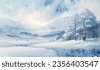 winter landscape vector