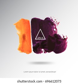 Abstract watercolor on a light background.The color splashing in the paper. Hand drawn Vector illustration