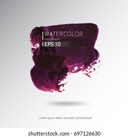 Abstract watercolor on a light background.The color splashing in the paper. Hand drawn Vector illustration