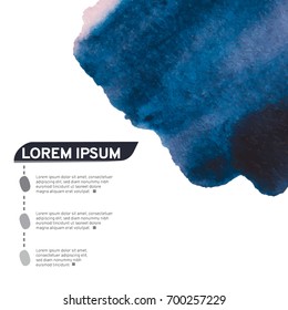 Abstract watercolor on a light background.The color splashing in the paper. Hand drawn Vector illustration