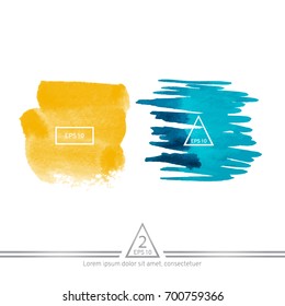 Abstract watercolor on a light background.The color splashing in the paper. Hand drawn Vector illustration