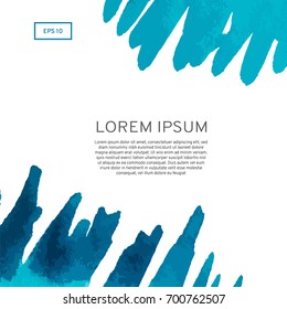 Abstract watercolor on a light background.The color splashing in the paper. Hand drawn Vector illustration