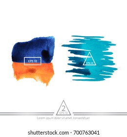 Abstract watercolor on a light background.The color splashing in the paper. Hand drawn Vector illustration